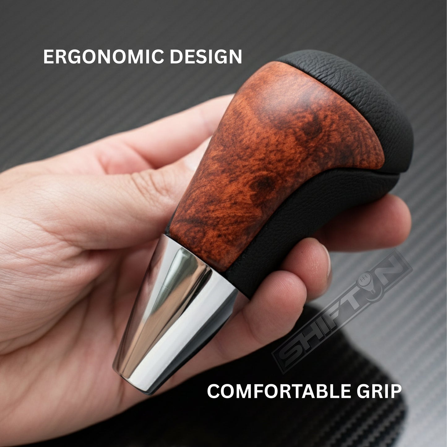SHIFTIN Universal Gear Shift Knob for Automatic Manual Stick Shifter Cars, with M8 M10 M12 Thread Adapters, Fits Toyota Acura Scion Mazda Subaru Nissan Infiniti - ZBWL