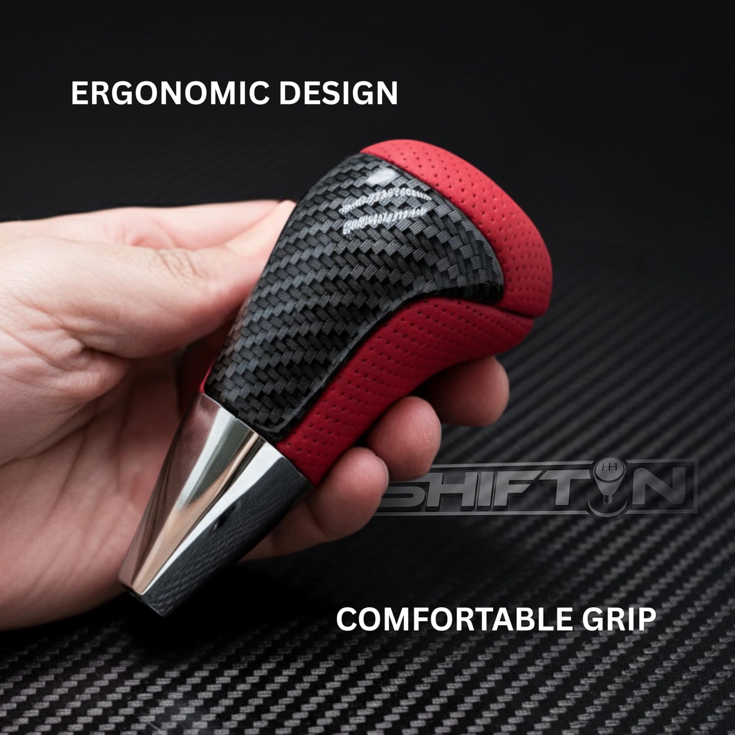 SHIFTIN Universal Gear Shift Knob for Automatic Manual Stick Shifter Cars, with M8 M10 M12 Thread Adapters, Fits Toyota Acura Scion Mazda Subaru Nissan Infiniti - ZRDZ