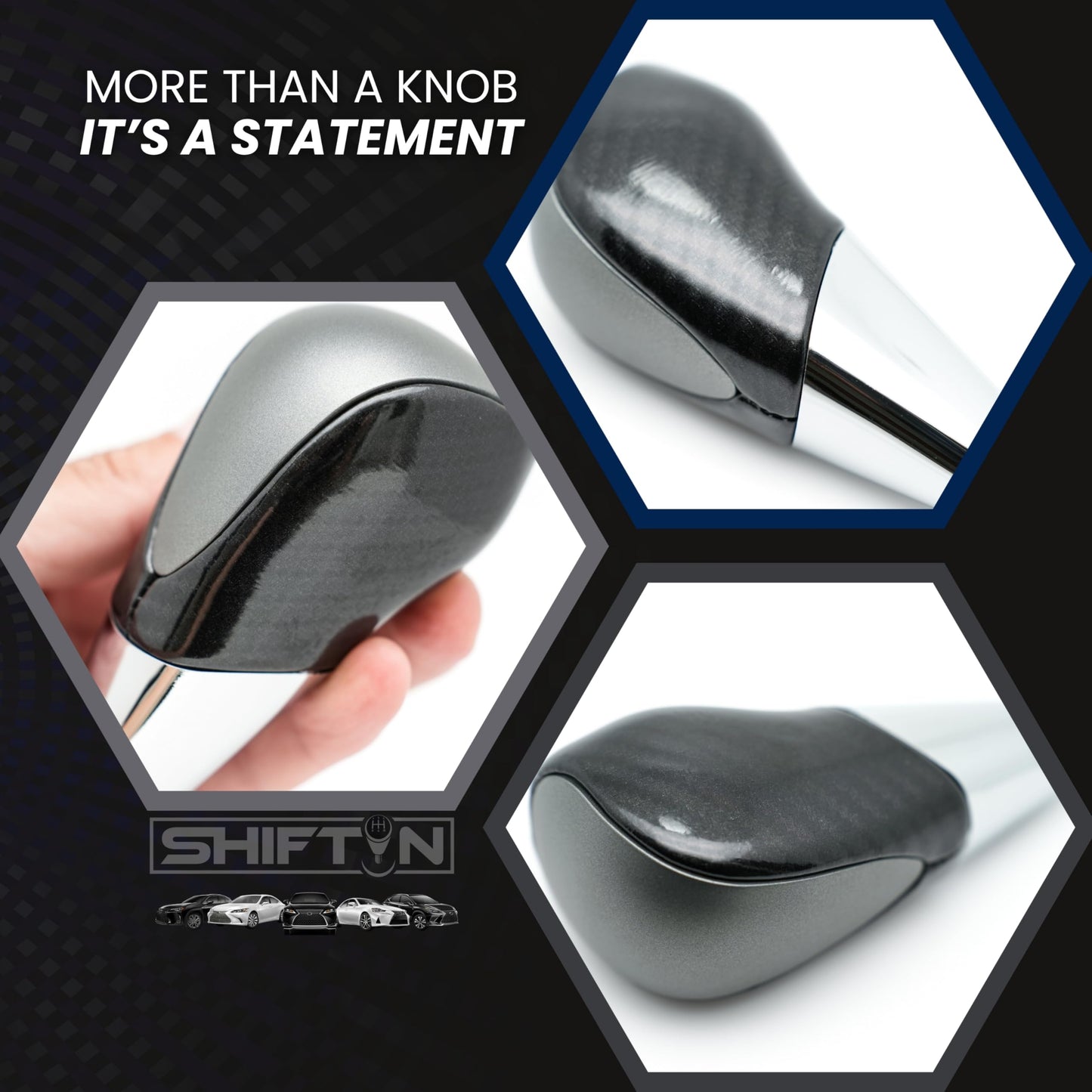 SHIFTIN Universal Sport Gear Shift Knob Shifter for Cars with M8 M10 M12 Threads | Fits Subaru Acura Nissan Infiniti Mazda Scion Toyota Lexus - B234