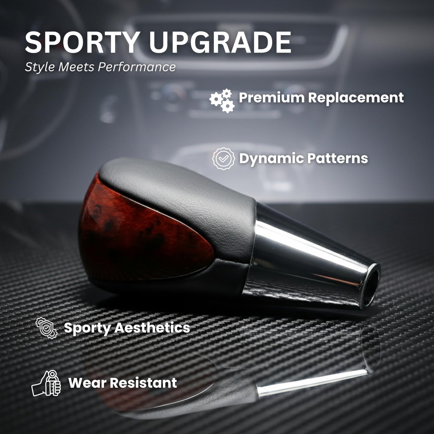 SHIFTIN Universal Sport Gear Shift Knob Shifter for Cars with M8 M10 M12 Threads | Fits Subaru Acura Nissan Infiniti Mazda Scion Toyota Lexus - BBWD