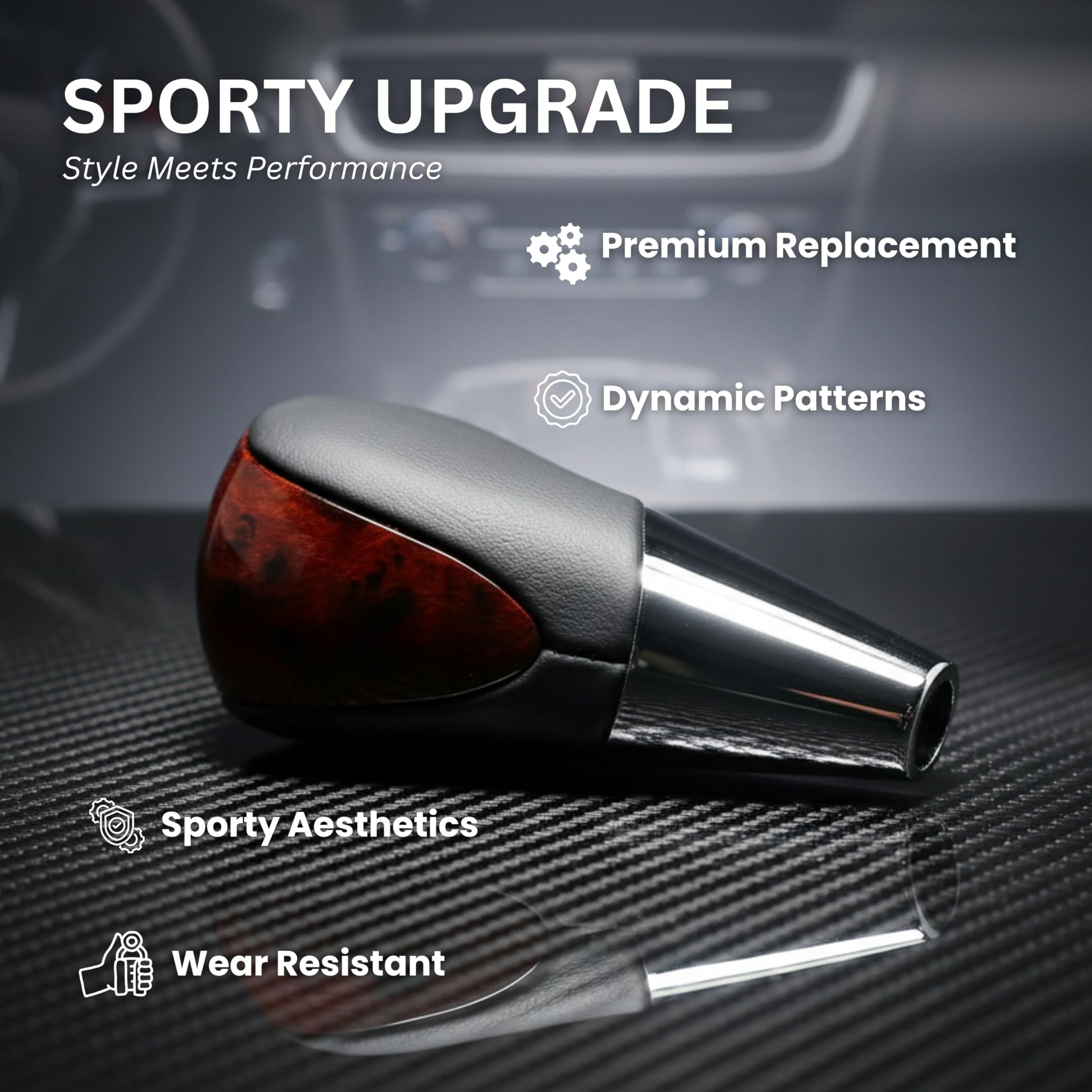 SHIFTIN Universal Sport Gear Shift Knob Shifter for Cars with M8 M10 M12 Threads | Fits Subaru Acura Nissan Infiniti Mazda Scion Toyota Lexus - BBWD