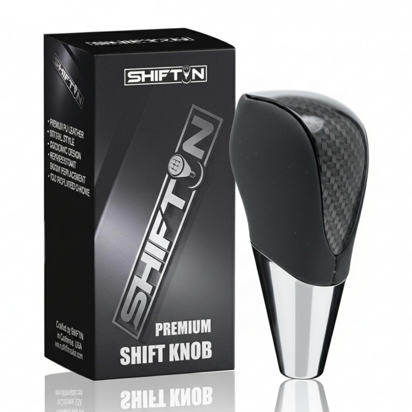 SHIFTIN Universal Sport Gear Shift Knob Shifter for Cars with M8 M10 M12 Threads | Fits Subaru Acura Nissan Infiniti Mazda Scion Toyota Lexus - BBZZ