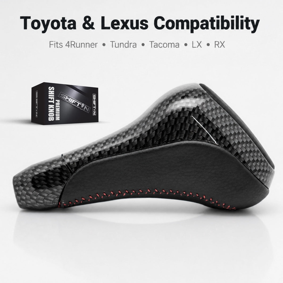 TRD Pro Style Gear Shift Knob for Toyota 4Runner Tundra Sequoia Tacoma Land Cruiser, for OEM Part PTR57-34141-22 02 - PBZZ