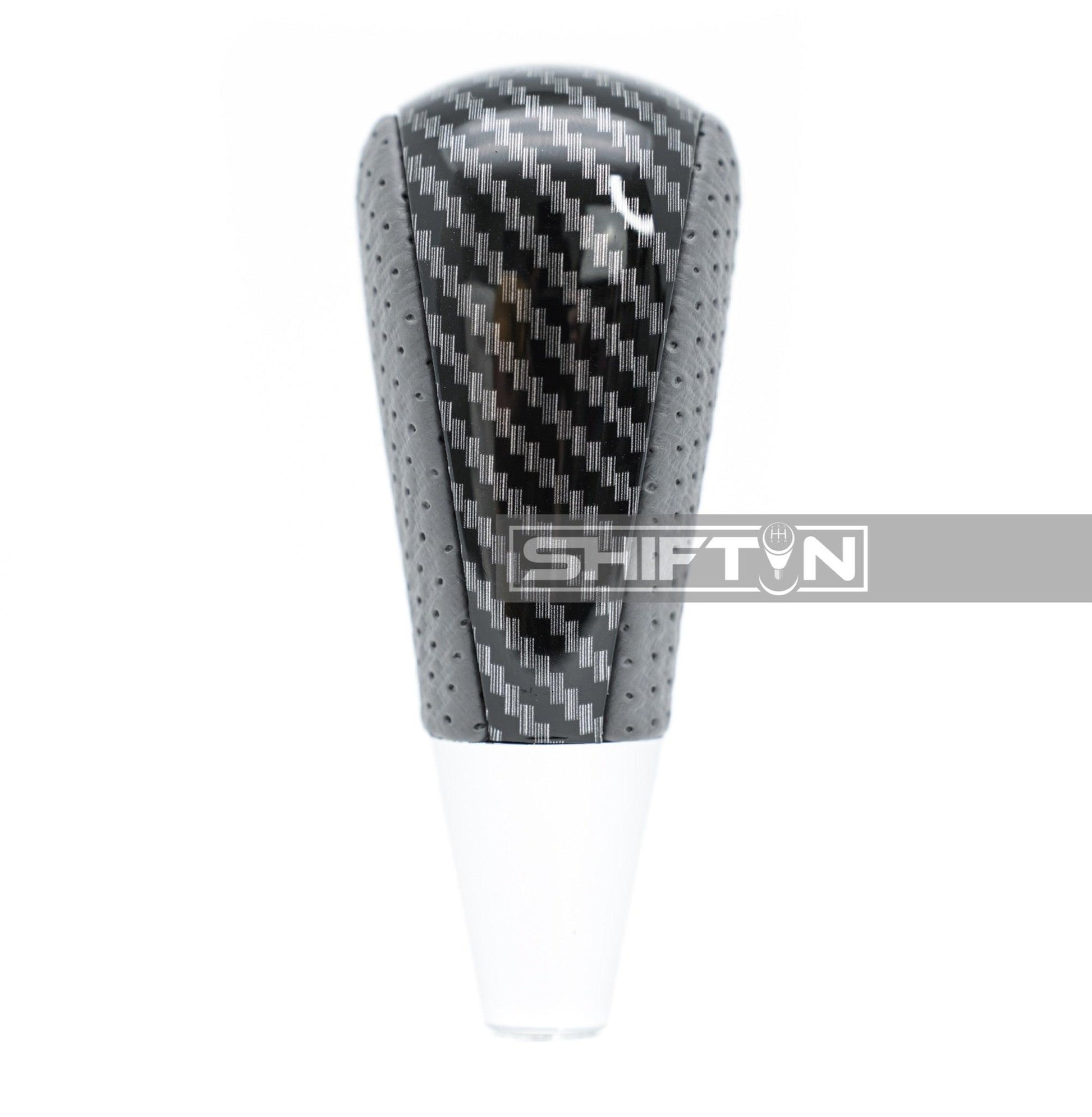 SHIFTIN-Gear-Shift-Knob-for-Toyota-Highlander-Tacoma-Sienna-Camry-Rav4-Corolla-Venza-and-Lexus-ES330-GS450h-LS600h-LX470-RX450h-SC400-Scion-iQ_xB-Gray-Leather-Carbon-Fiber