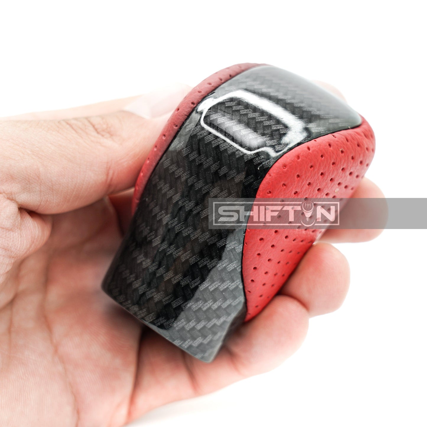 SHIFTIN-Gear-Shift-Knob-for-Lexus-ES-RX-GS-GX-IS-RC-Circuit-Red-Carbon-Fiber