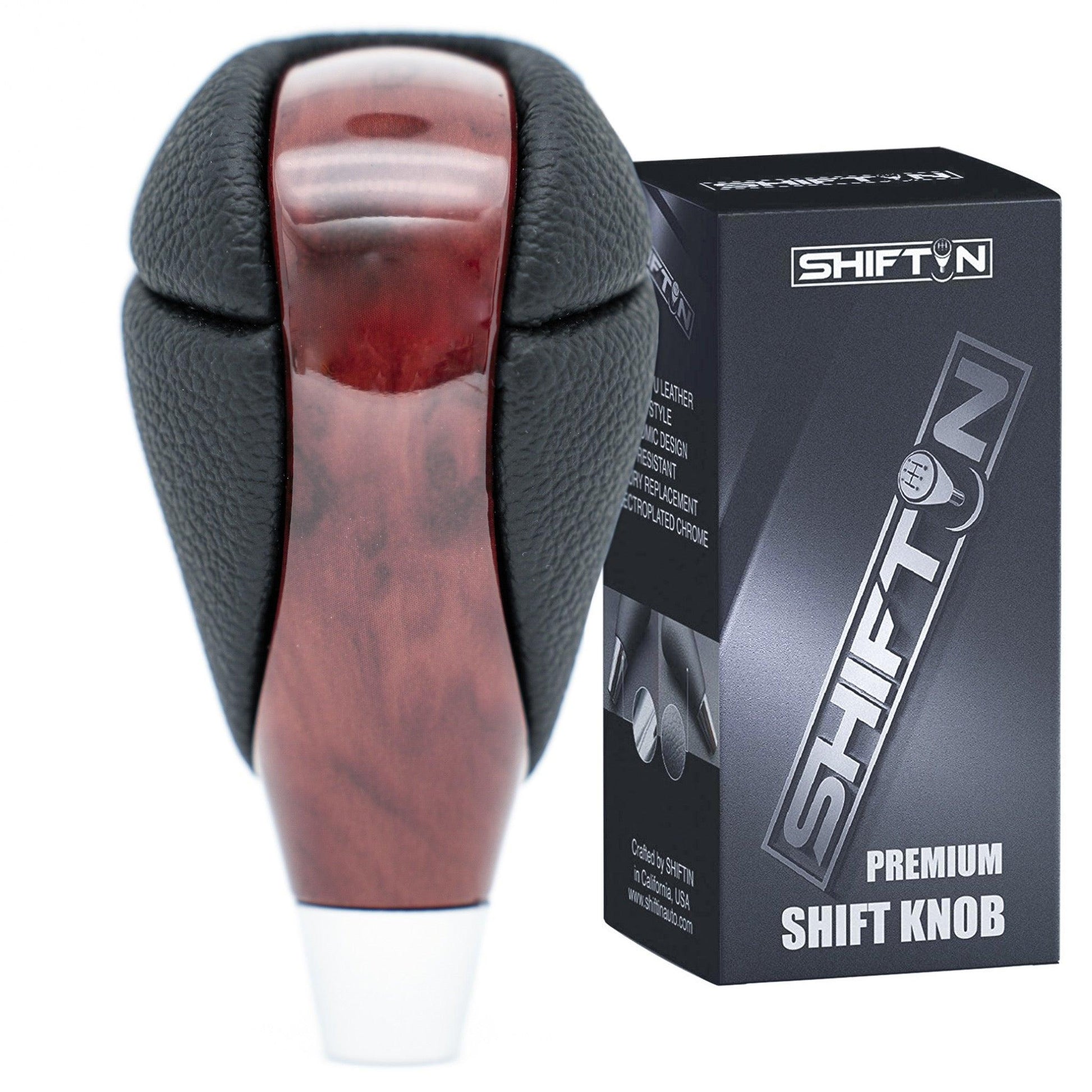 SHIFTIN-Gear-Shift-Knob-Stick-Shifter-for-Lexus-LS-460-ES-350-GS350-IS-250-RX350-2006-2015-Black-Leather-Walnut-Wood-Grain