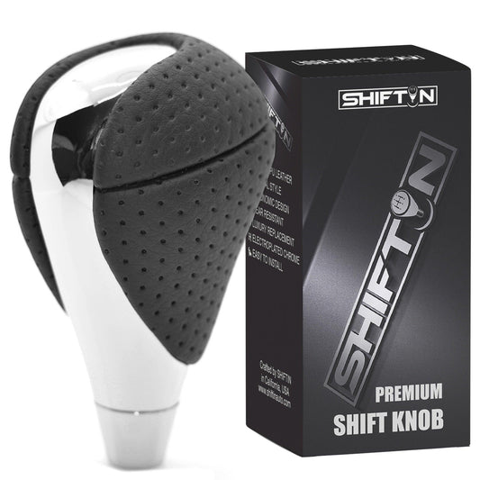 SHIFTIN-Gear-Shift-Knob-Stick-Shifter-for-Lexus-LS-460-ES-350-GS350-IS-250-RX350-2006-2015-Punched-Black-Leather-Chrome