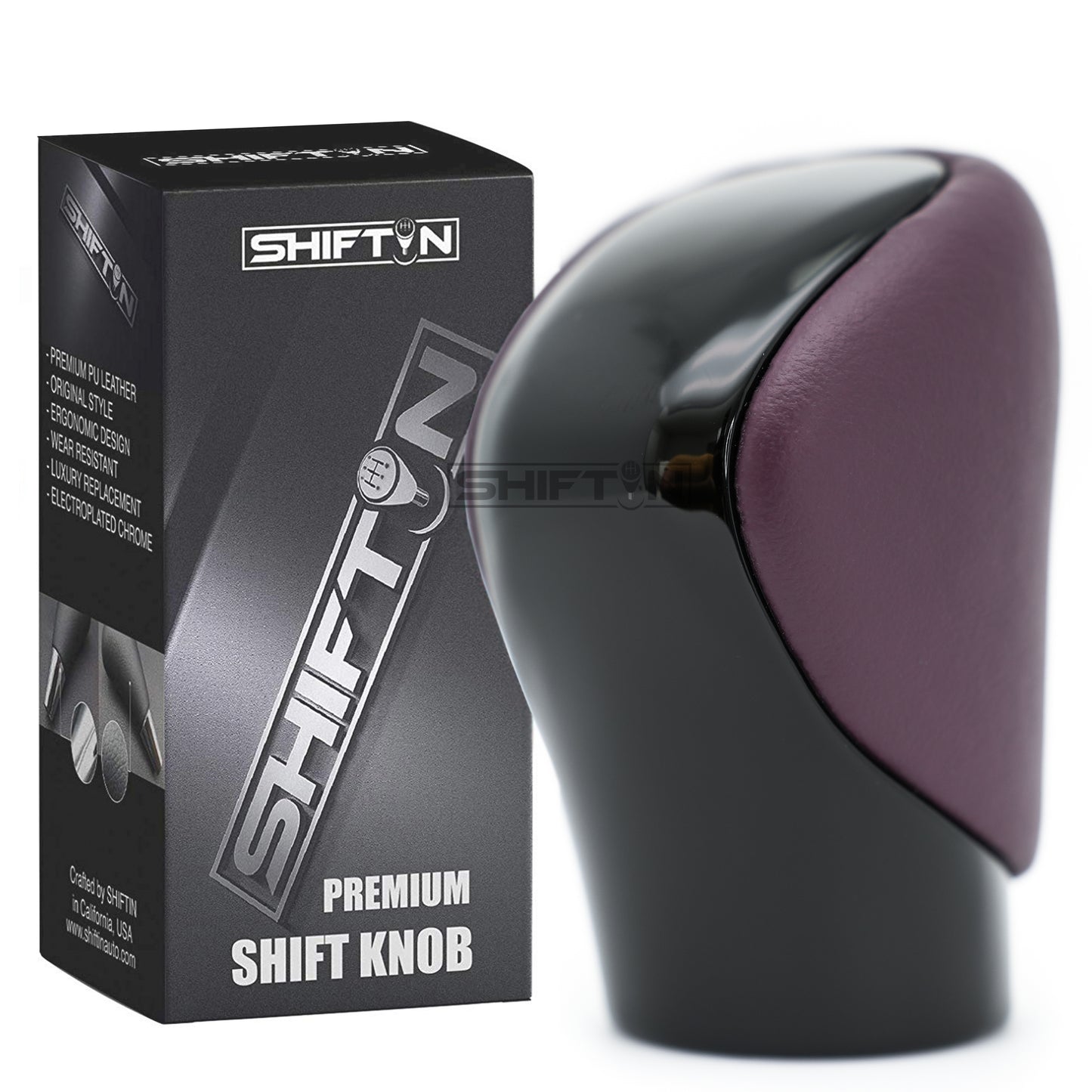 SHIFTIN-Gear-Shift-Knob-for-LEXUS-ES-GS-IS-NX-RC-RX-GX-Burgundy-Leather-Piano-Black