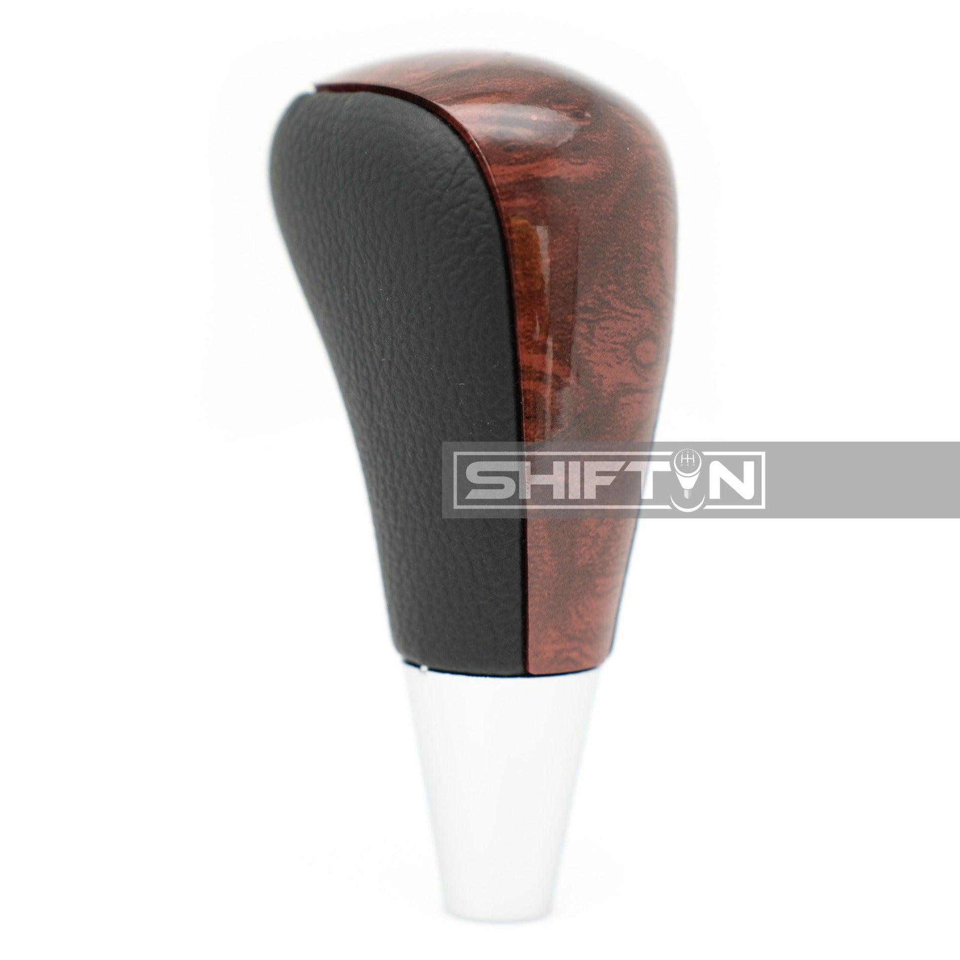 SHIFTIN-Gear-Shift-Knob-for-Toyota-4Runner-Tacoma-Sienna-Camry-Rav4-Corolla-Venza-and-Lexus-ES350-GS400-IS-F-LS460-LX470-RX350-SC430-Scion-tC-Black-Leather-Walnut-Wood