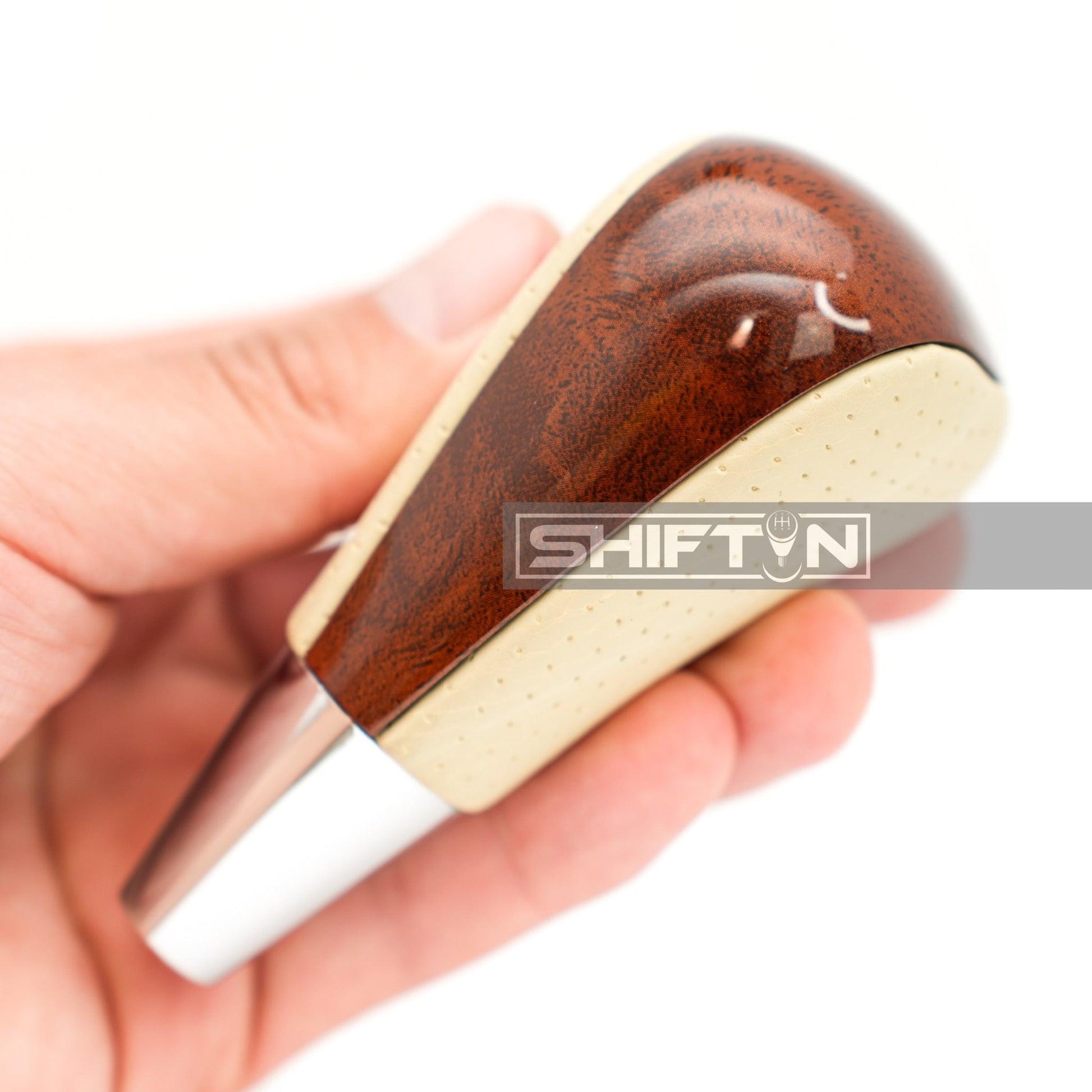 SHIFTIN-Gear-Shift-Knob-for-Toyota-Avalon-Yaris-4Runner-Sienna-Camry-Solara-Rav4-Matrix-Corolla-Venza-for-Lexus-ES-GS-IS-LS-LX-RX-SC-Scion-tC-xB-xD-iQ-Punched-Tan-Beige-Leather