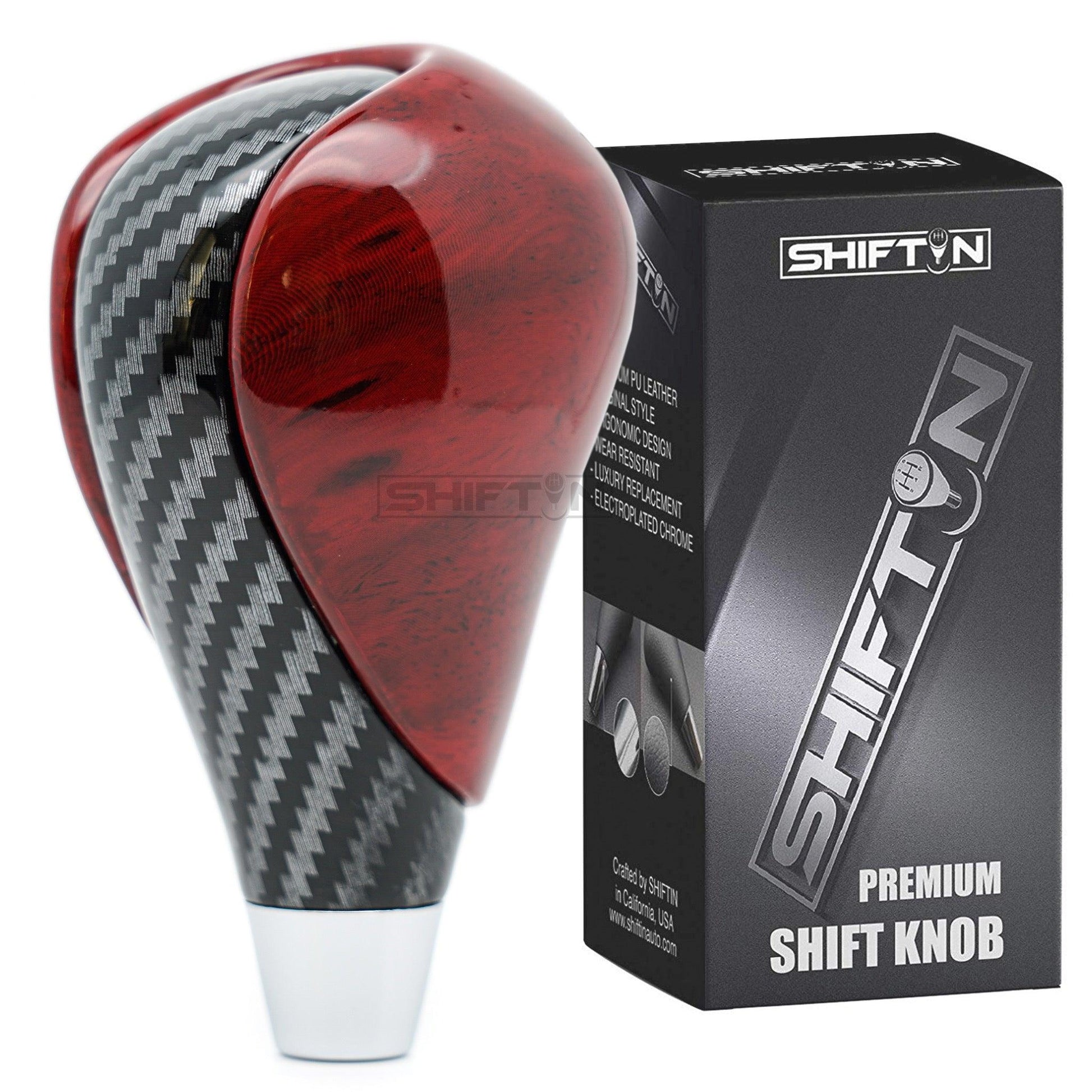 SHIFTIN-Gear-Shift-Knob-Stick-Shifter-for-Lexus-LS-460-ES-350-GS350-IS-250-RX350-2006-2015-Red-Walnut-Carbon-Fiber