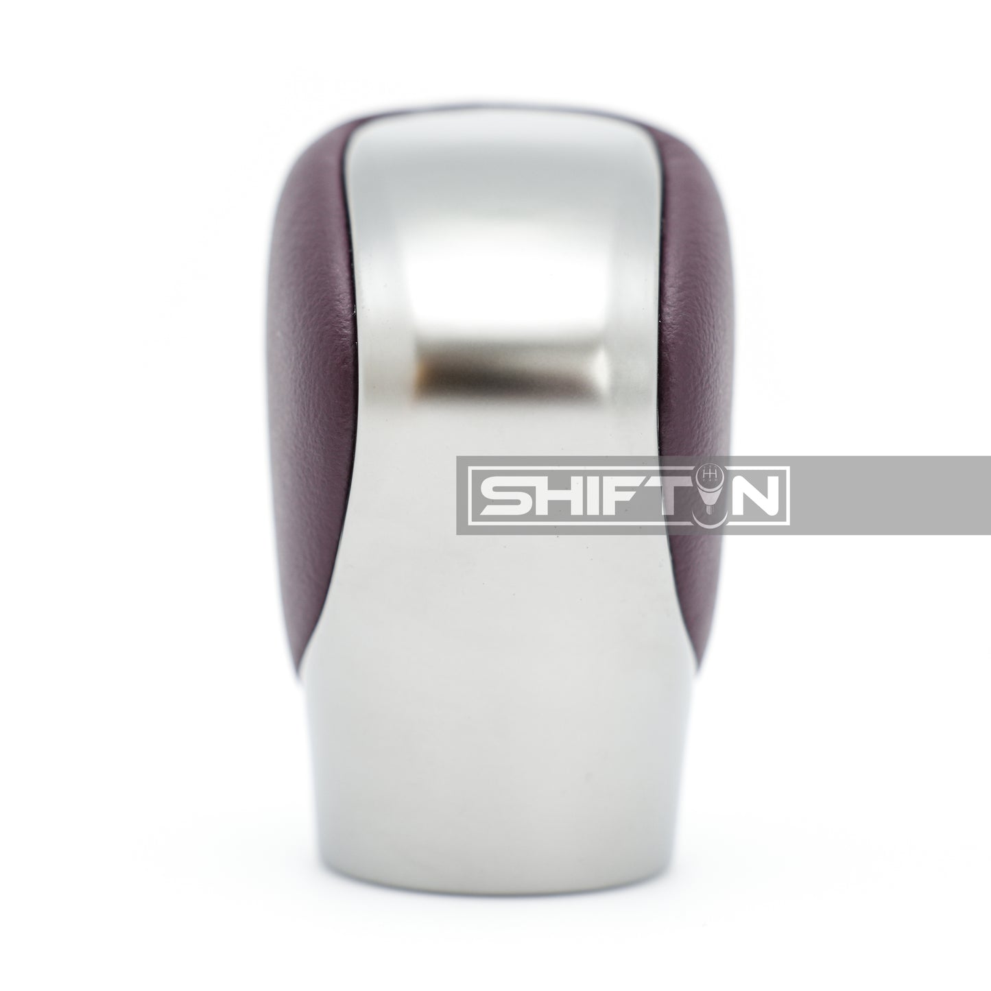 SHIFTIN-Gear-Shift-Knob-for-LEXUS-ES-GS-IS-NX-RC-RX-GX-Burgundy-Leather-Silver