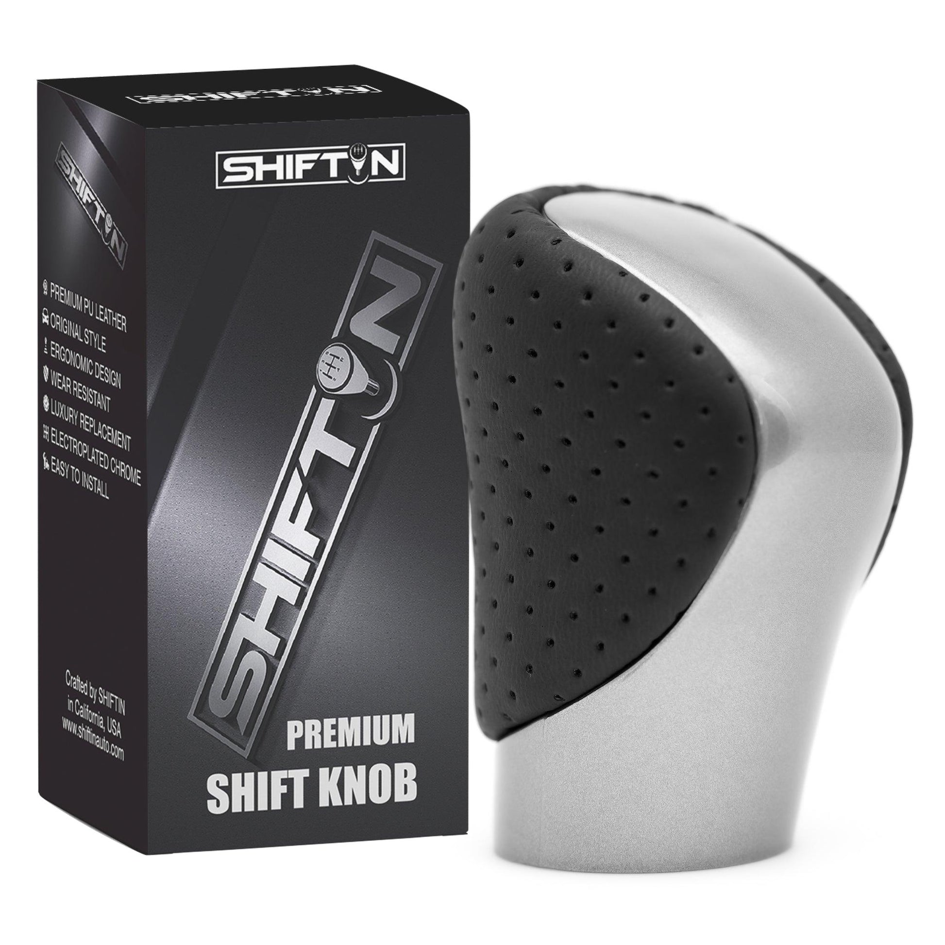 SHIFTIN-Gear-Shift-Knob-for-LEXUS-ES300h-GS300-IS300-NX300h-RC300-RX450-GX460-Black-Leather-Gray-Silver