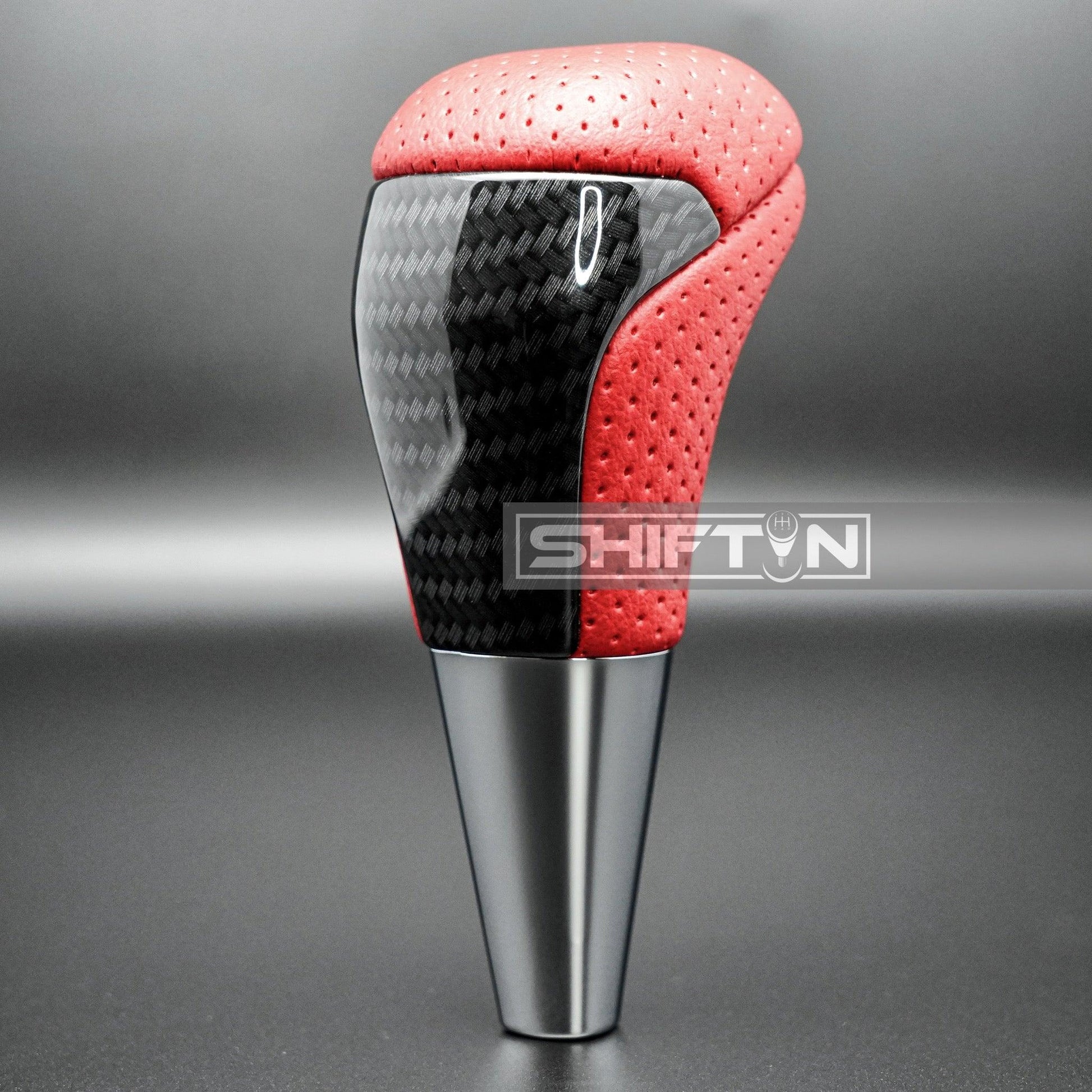 SHIFTIN-Car-Gear-Shift-Knob-Gearbox-Shifter-Head-for-Toyota-Land-Cruiser-FJ-4Runner-Sequoia-Tundra-Tacoma-Highlander-Fortuner-Hilux-Rav4-Prius-C-Lexus-LX-SUVs-Red-Leather-Carbon