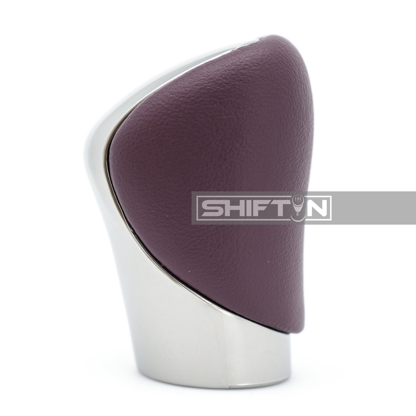 SHIFTIN-Gear-Shift-Knob-for-LEXUS-ES-GS-IS-NX-RC-RX-GX-Burgundy-Leather-Silver