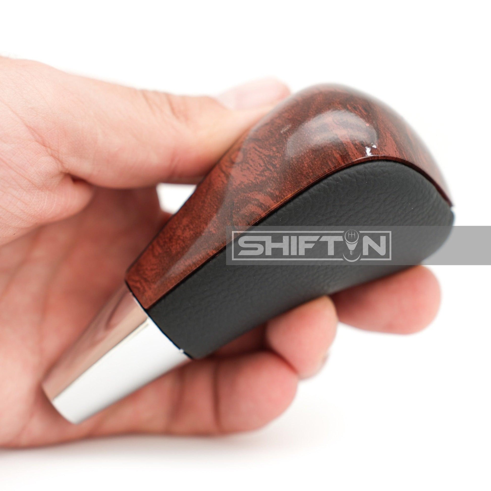 SHIFTIN-Gear-Shift-Knob-for-Toyota-4Runner-Tacoma-Sienna-Camry-Rav4-Corolla-Venza-and-Lexus-ES350-GS400-IS-F-LS460-LX470-RX350-SC430-Scion-tC-Black-Leather-Walnut-Wood