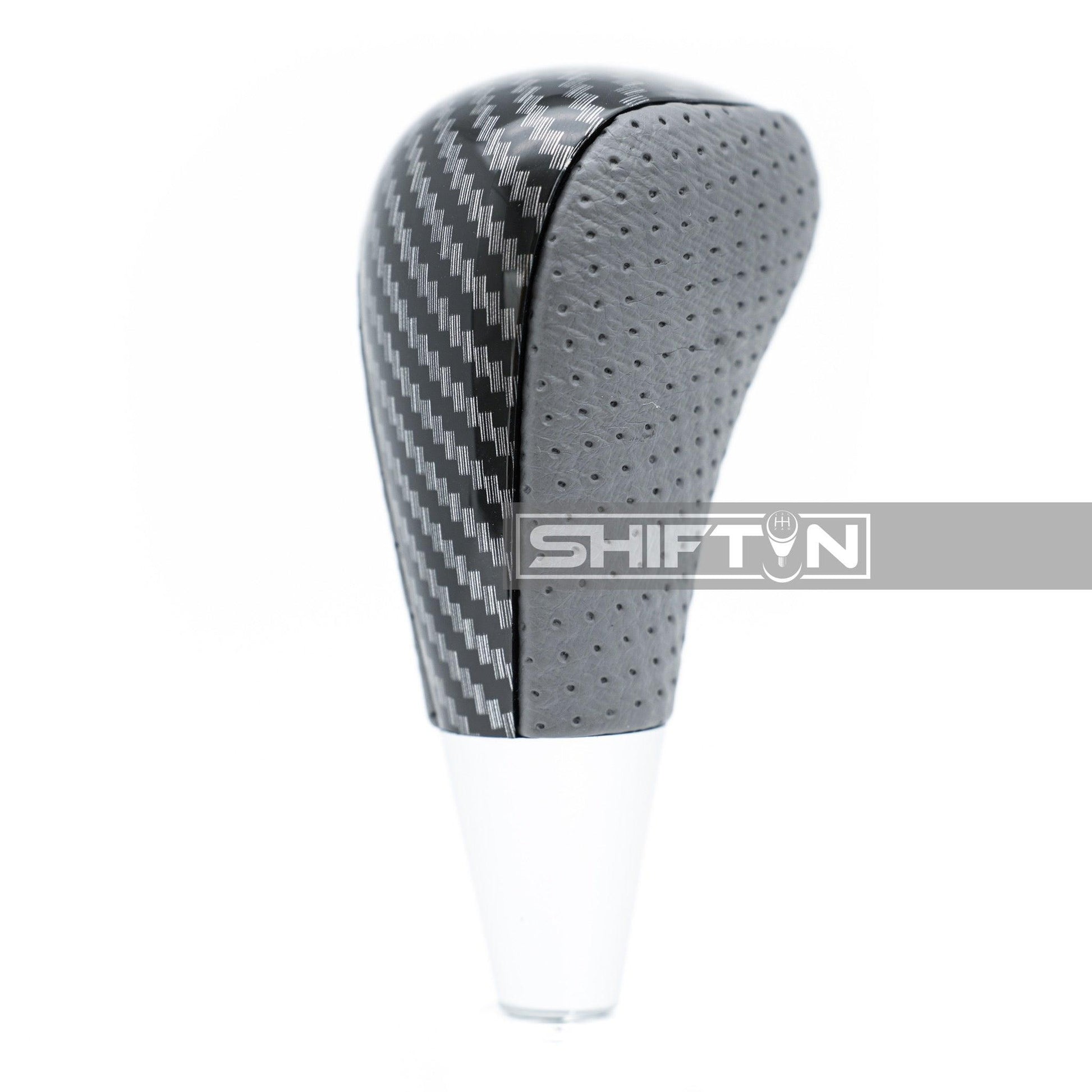 SHIFTIN-Gear-Shift-Knob-for-Toyota-Highlander-Tacoma-Sienna-Camry-Rav4-Corolla-Venza-and-Lexus-ES330-GS450h-LS600h-LX470-RX450h-SC400-Scion-iQ_xB-Gray-Leather-Carbon-Fiber