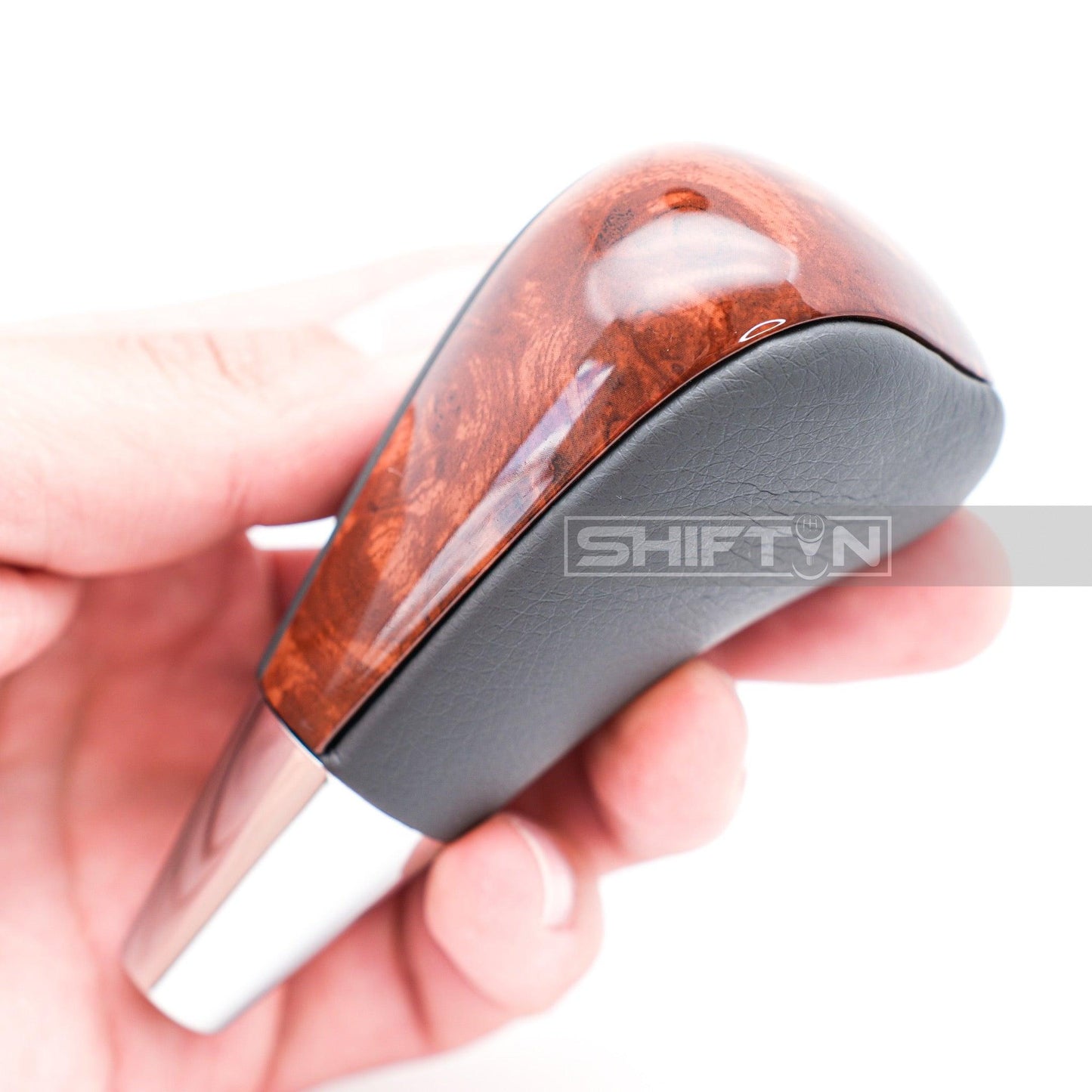 SHIFTIN-Gear-Shift-Knob-for-Toyota-Avalon-Tacoma-Sienna-Camry-Rav4-Corolla-Venza-and-Lexus-ES350-GS460-LS600h-LX470-RX400h-SC300-Scion-xD-Gray-Leather-Walnut-Wood