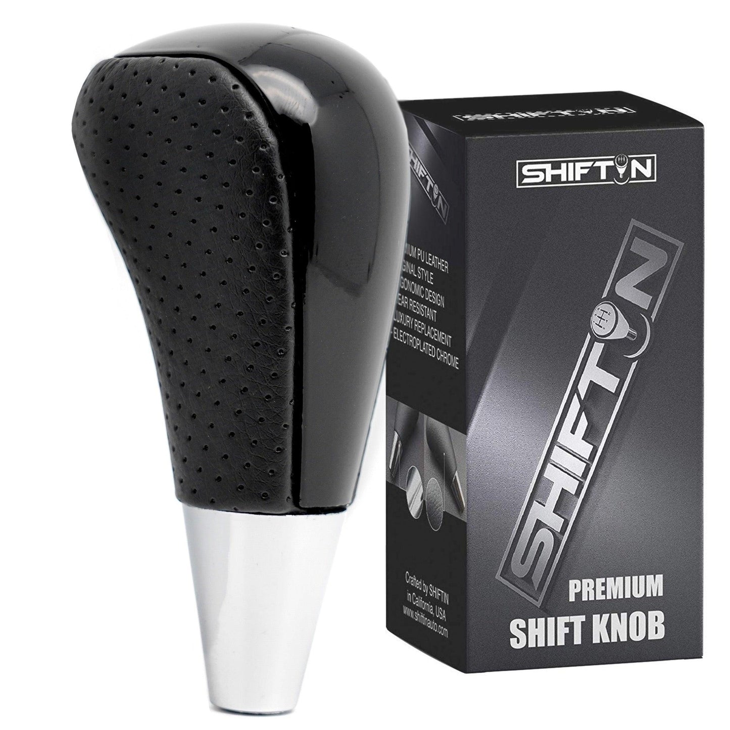 SHIFTIN-Gear-Shift-Knob-for-Toyota-Highlander-Tacoma-Sienna-Camry-Rav4-Corolla-Venza-and-Lexus-ES330-GS450h-LS600h-LX470-RX450h-SC400-Scion-iQ_xB-Punched-Black