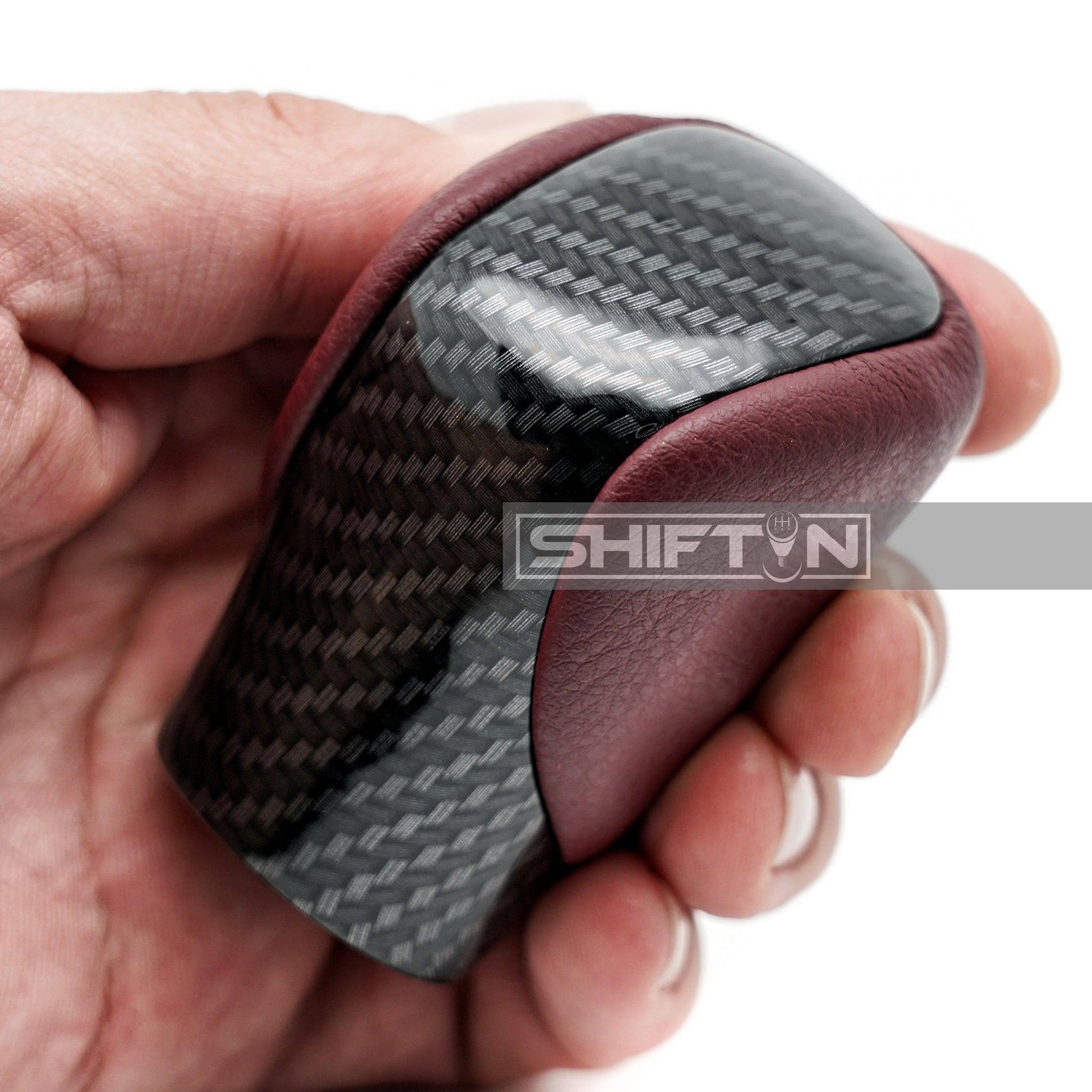 SHIFTIN-Gear-Shift-Knob-for-LEXUS-ES-GS-IS-NX-RC-RX-GX-Rioja-Red-Rose-Nuluxe-Leather-Carbon-Fiber