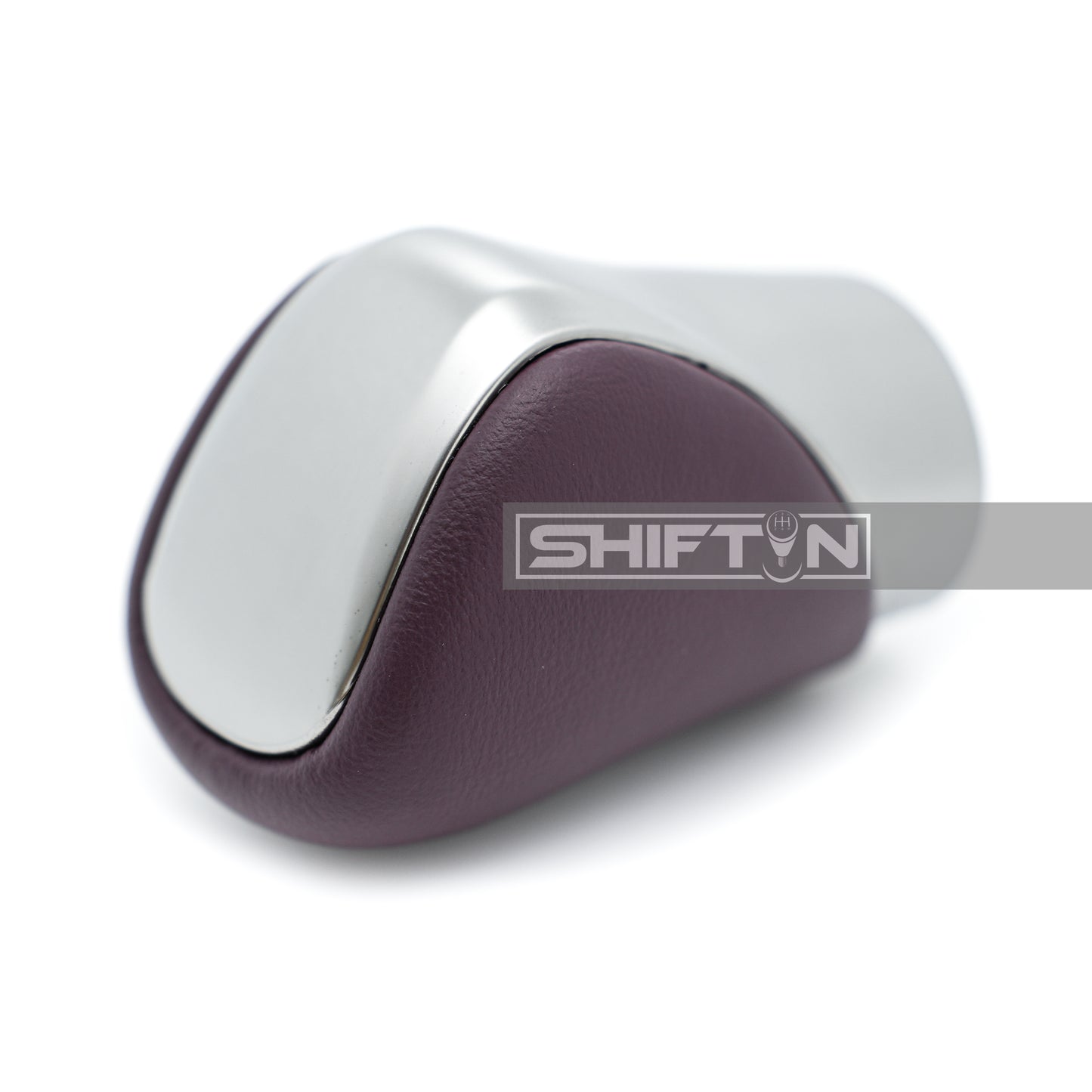 SHIFTIN-Gear-Shift-Knob-for-LEXUS-ES-GS-IS-NX-RC-RX-GX-Burgundy-Leather-Silver