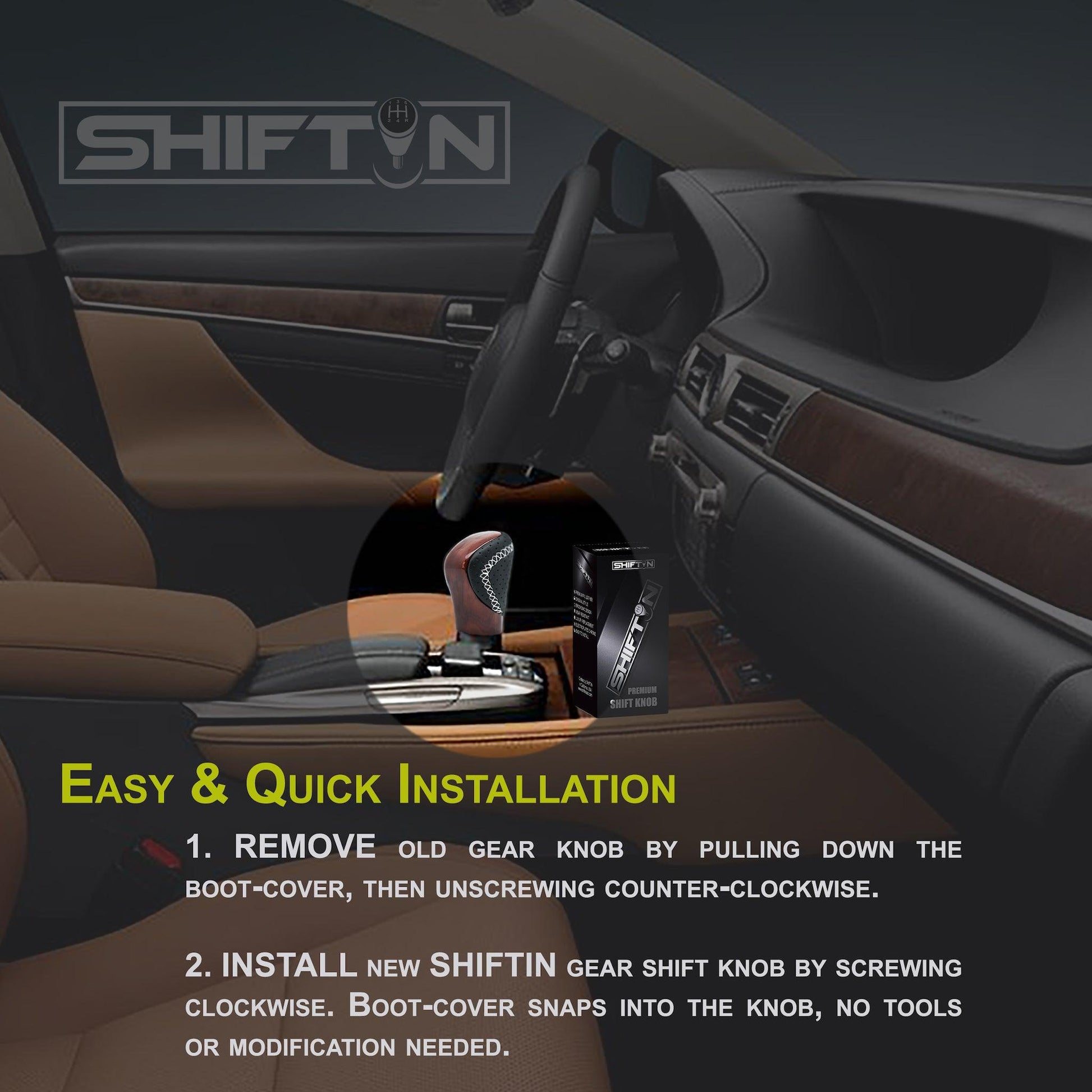 SHIFTIN-Gear-Shift-er-Lever-Knob-for-LEXUS-ES-GS-IS-NX300h-RC350-RX-450hl-GX460-Gift-Accessory-Black-Leather-Walnut-Wood