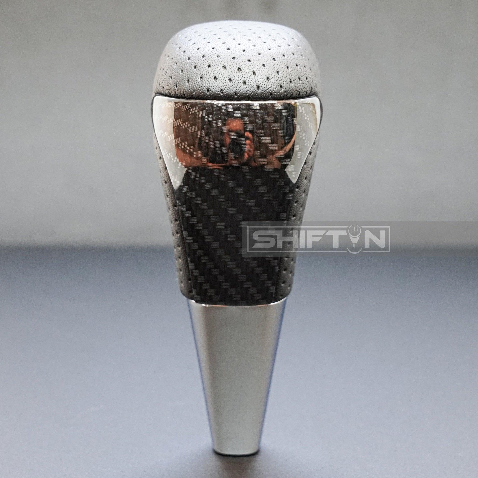 SHIFTIN-Car-Gear-Shift-Knob-Gearbox-Shifter-Head-for-Toyota-Land-Cruiser-FJ-4Runner-Sequoia-Tundra-Tacoma-Highlander-Fortuner-Hilux-Rav4-Prius-C-Lexus-LX-SUVs-Black-Leather-Carbon